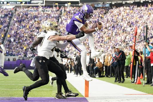 Vikings top Saints 2719 for 5th straight win on Dobbs' dazzling half